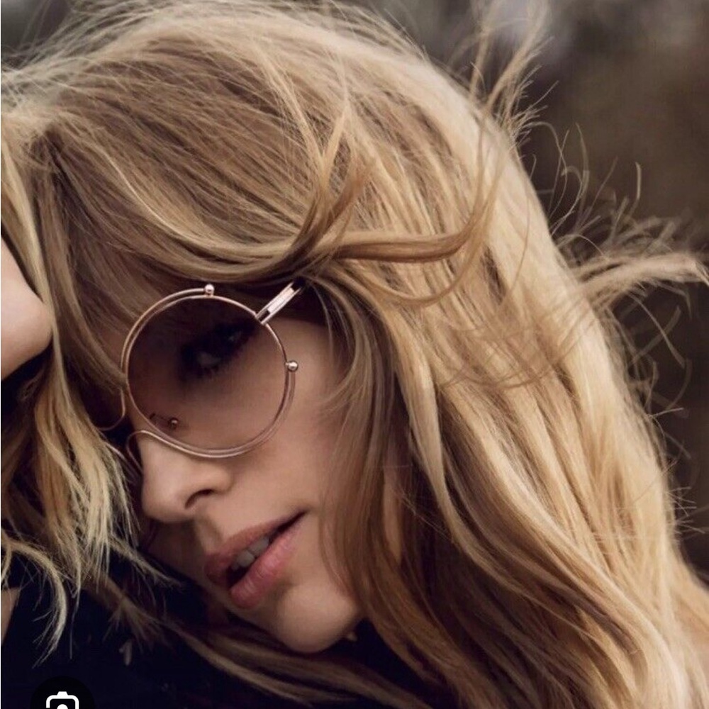 Chloe CE122S 750 Sunglasses Gold Brown Gradient Round Women